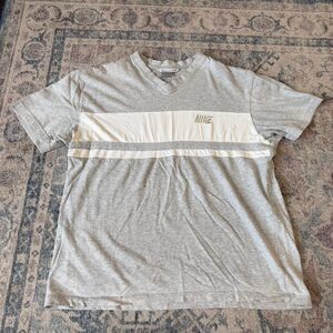 Silver Tag Vintage Nike grey and silver Tee mens Size XL Embroidered Spellout